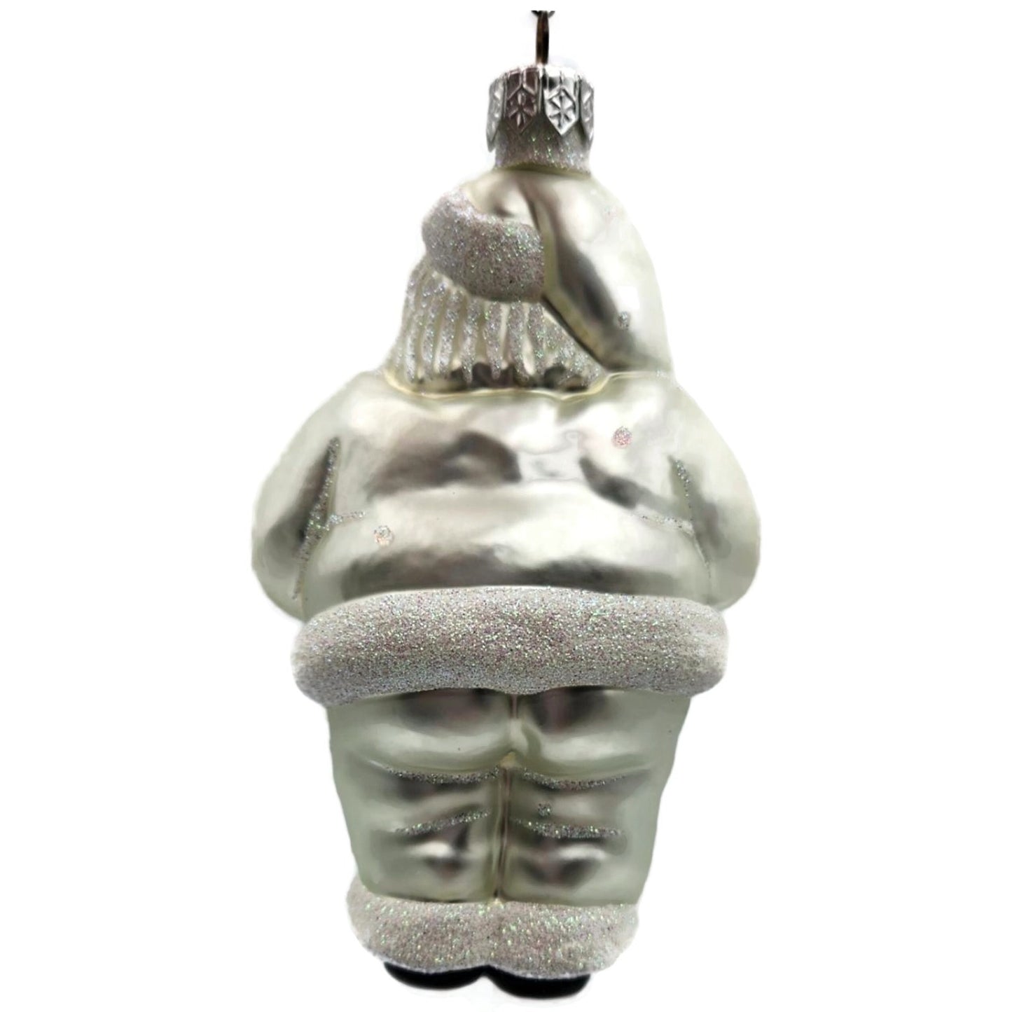 Patricia Breen Ho Ho Ho Santa Claus Pearl Glittered Dots Christmas Tree Ornament