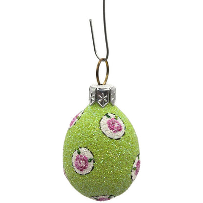 Patricia Breen Miniature Egg Tiny Rose Medallions Easter Christmas Ornament 2531