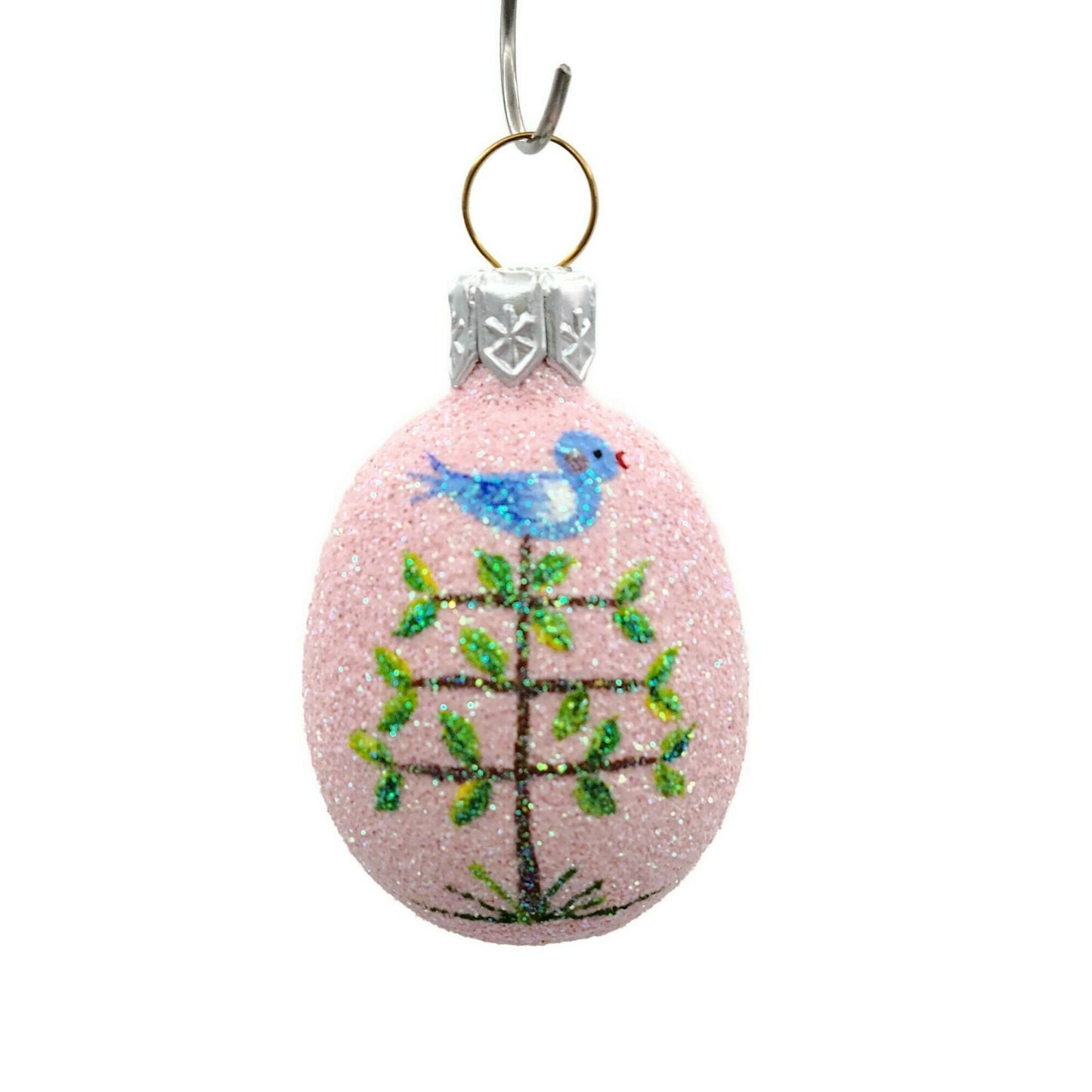 Patricia Breen Miniature Egg Espaliered Blue Bird Easter Spring Holiday Ornament