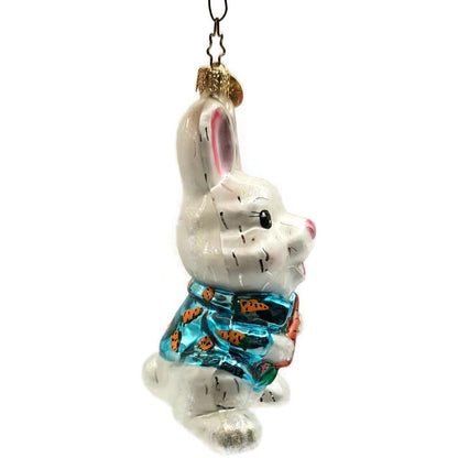 Christopher Radko Chester Easter Bunny Holiday Glass Ornament 1010075