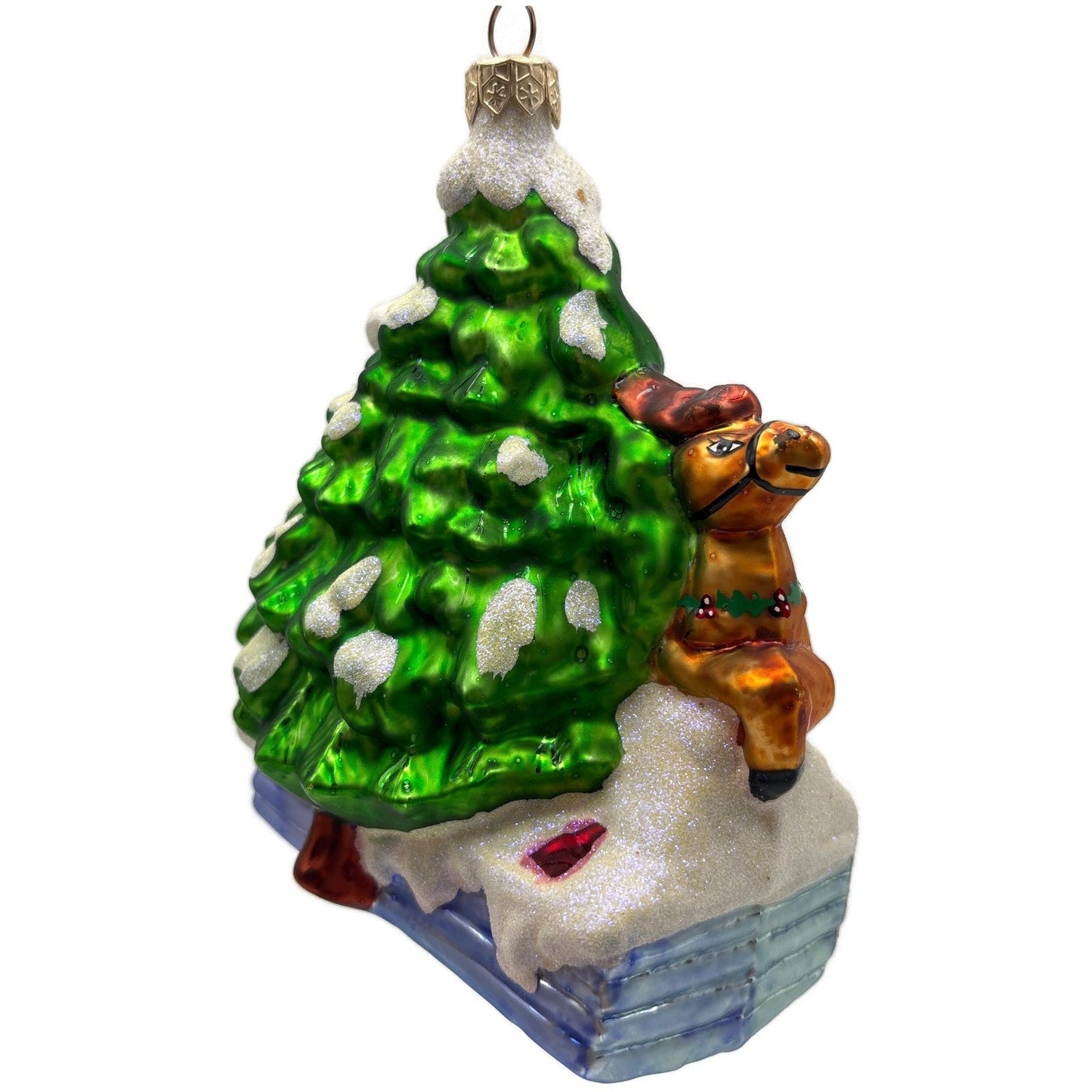 Christopher Radko Up On The House Top Santa Christmas Tree Ornament 99-215-0