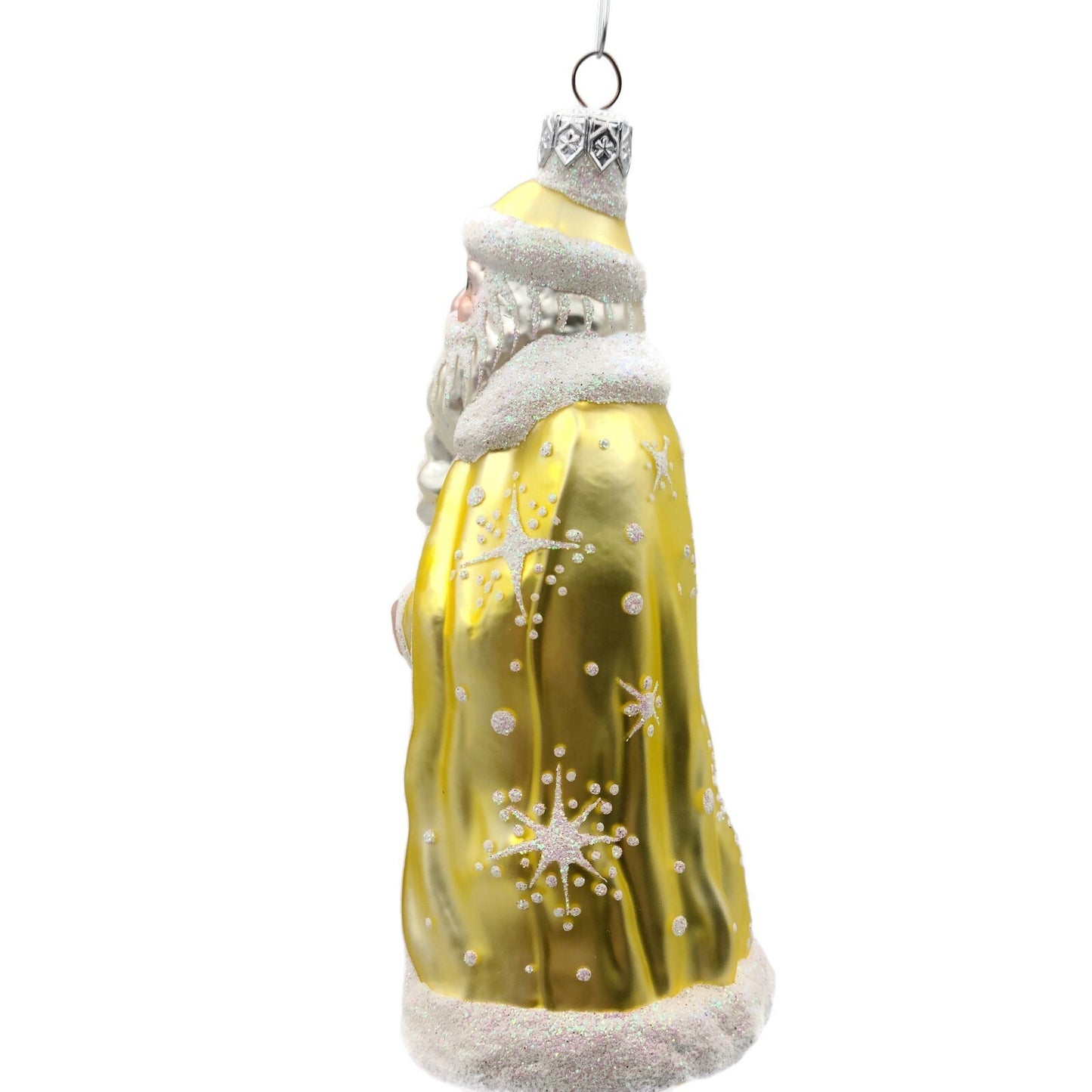 Patricia Breen Santa of the North Citrine Snowflakes Christmas Tree Ornament