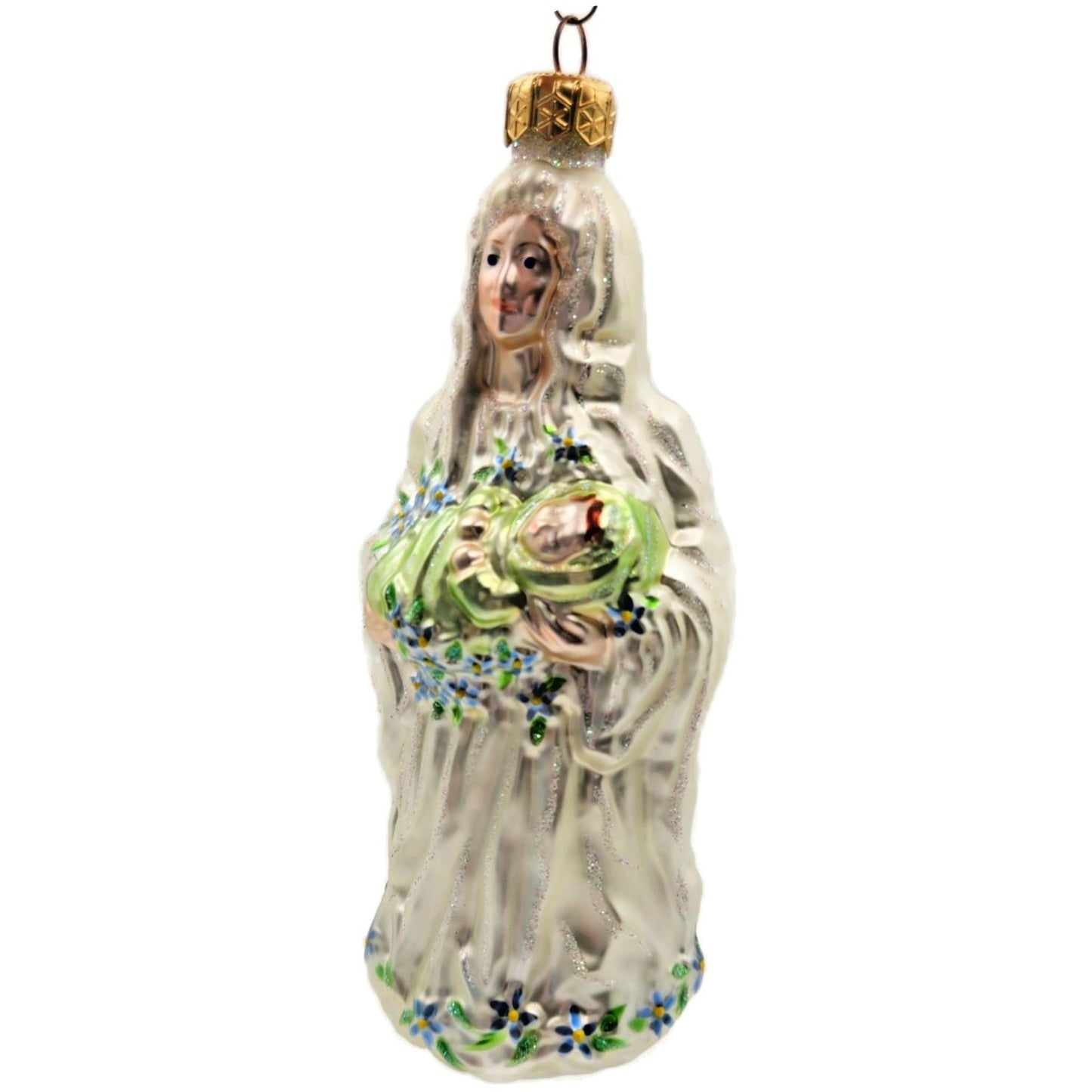 Patricia Breen Bountiful Madonna Baby Jesus Flowers Religous Christmas Ornament