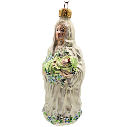 Patricia Breen Bountiful Madonna Baby Jesus Flowers Religous Christmas Ornament