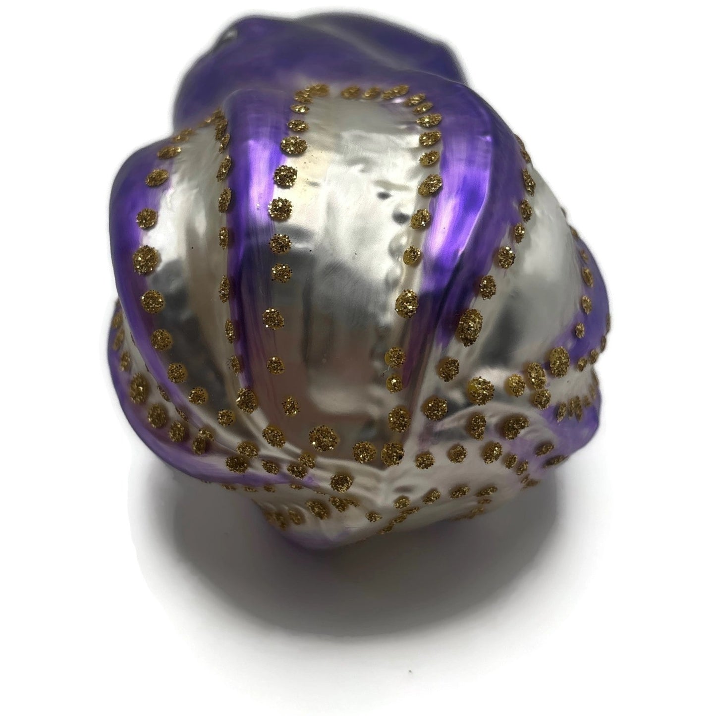Patricia Breen Olivier Octopus Purple Gold Aquatic Christmas Ornament OOAK