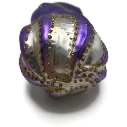 Patricia Breen Olivier Octopus Purple Gold Aquatic Christmas Ornament OOAK