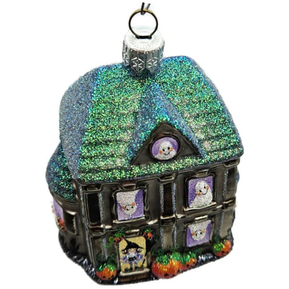 Patricia Breen Halloween Boo Manor Pumpkins Silver Ghosts Christmas Ornament