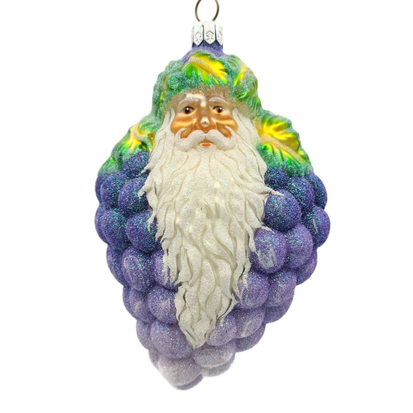 Patricia Breen Ornament Sonoma Santa Purple Grapes Christmas Holiday Tree