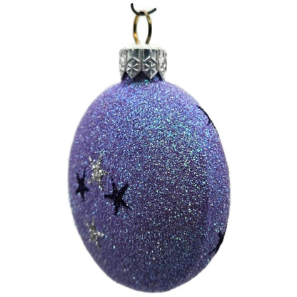Patricia Breen Ghostly Medallion Violet Pumpkin Stars Halloween Ornament 2226