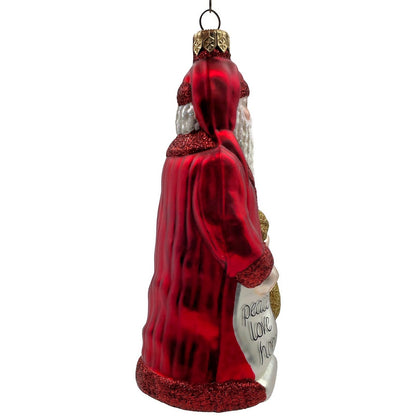 Patricia Breen Gift of the Season Red Gold Santa Claus Christmas Tree Ornament