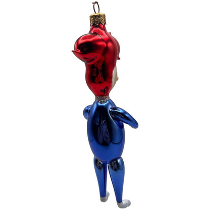 Christopher Radko Pecky Woodpecker Italian Glass Christmas Ornament 95-288-0