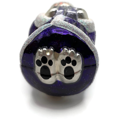 Patricia Breen Kitty Claus Purple Stripes Cat Christmas Tree Ornament CATZ