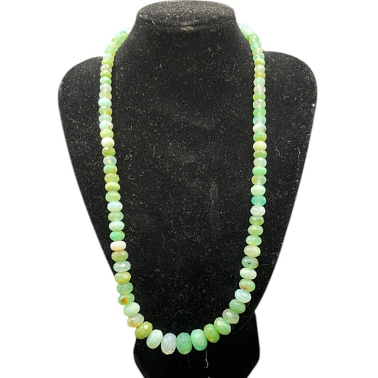 Aqua Rondelle Beaded Necklace Mine Finds By Jay King Chrysoprase Graduated