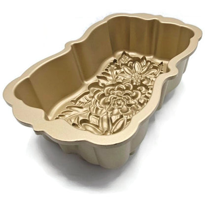 Wildflower Loaf Cake Pan 6 Cup Heavy Cast Gold Williams Sonoma Nordic Ware