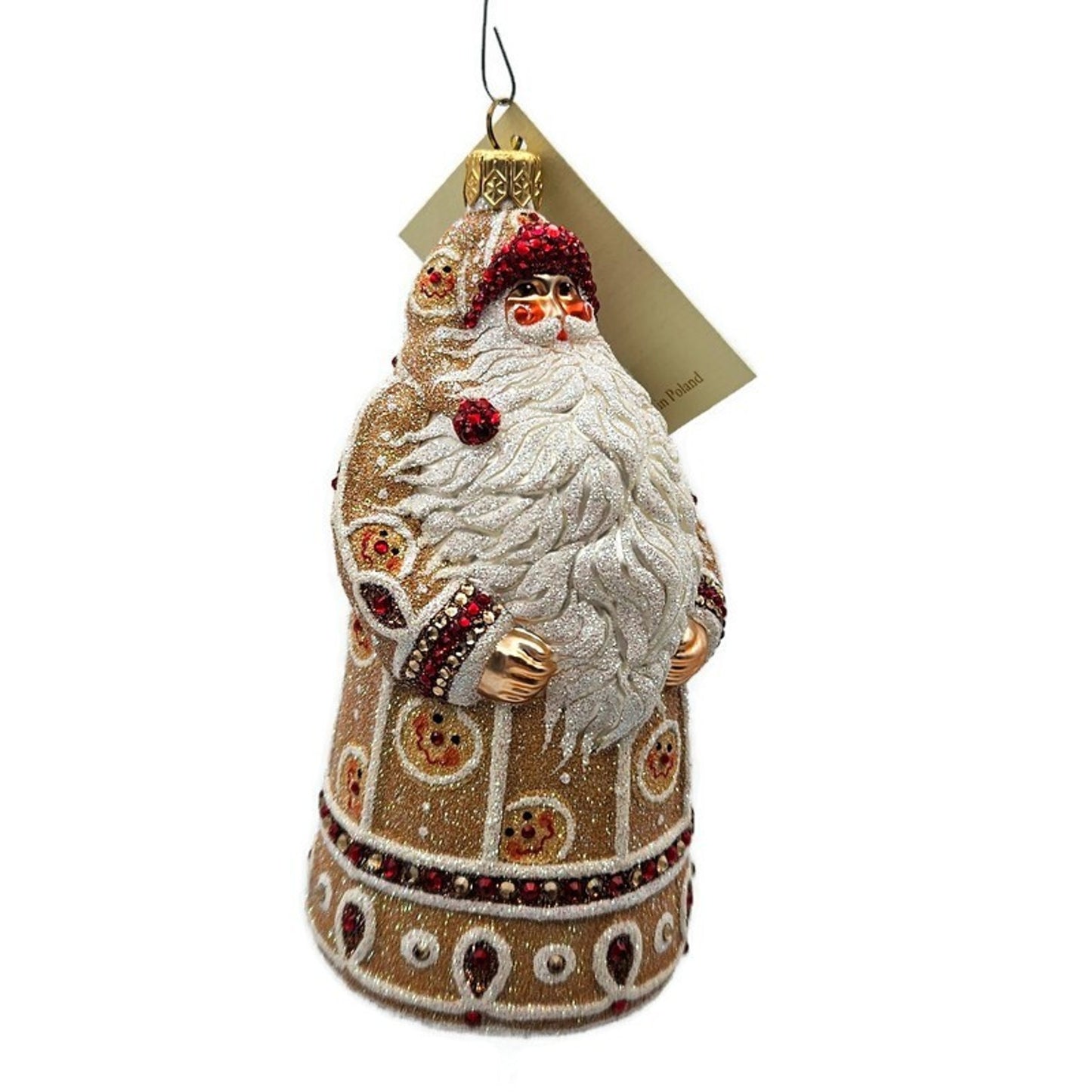 Patricia Breen Sublime Santa Gingerbread Face Christmas Holiday Tree Ornament
