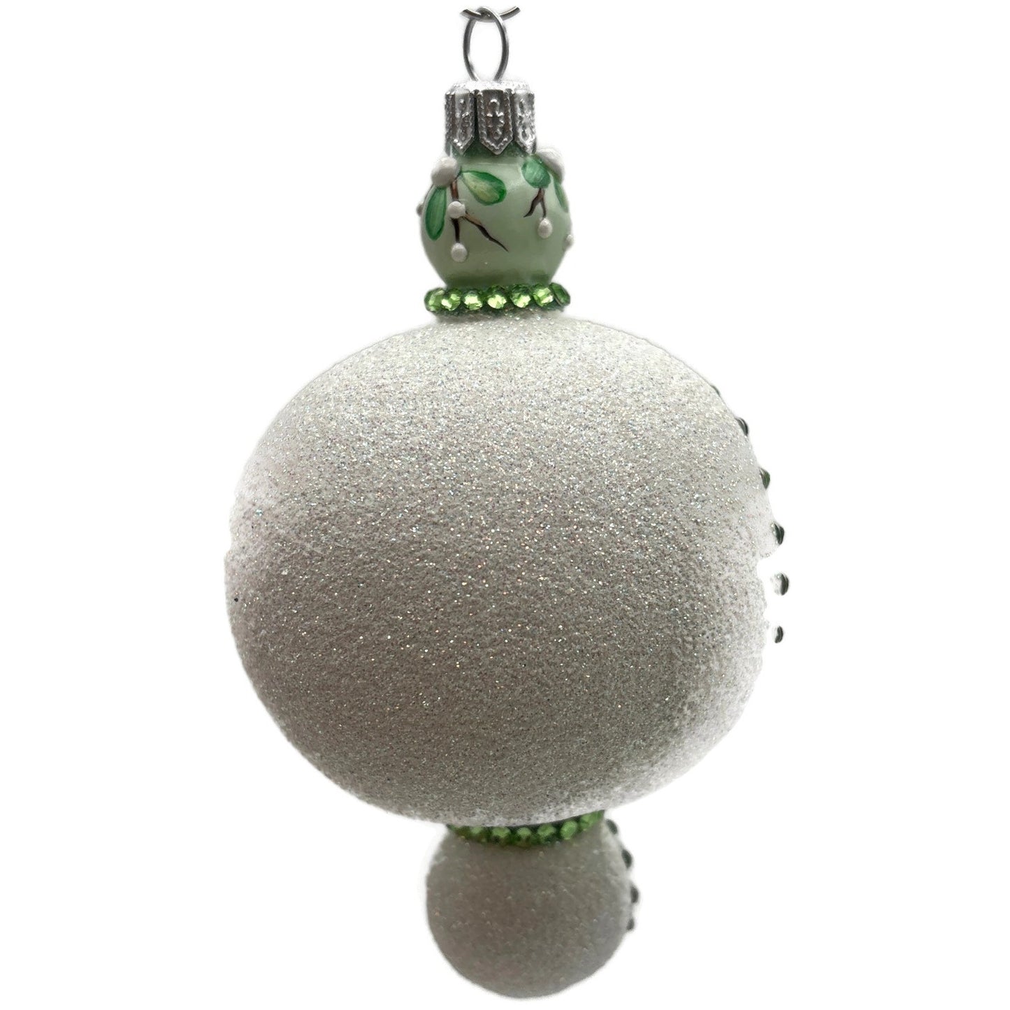Patricia Breen Du Barry Reflector Mistletoe Reindeer Orb Christmas Tree Ornament