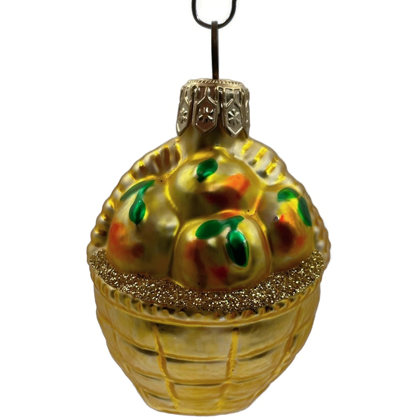 Patricia Breen Apple Basket Fruits Gold Spring Holiday Christmas Tree Ornament