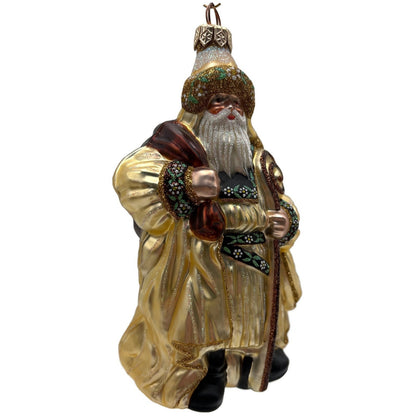 Patricia Breen Van Mourik Santa Claus Gold Brown Fall Christmas Tree Ornament