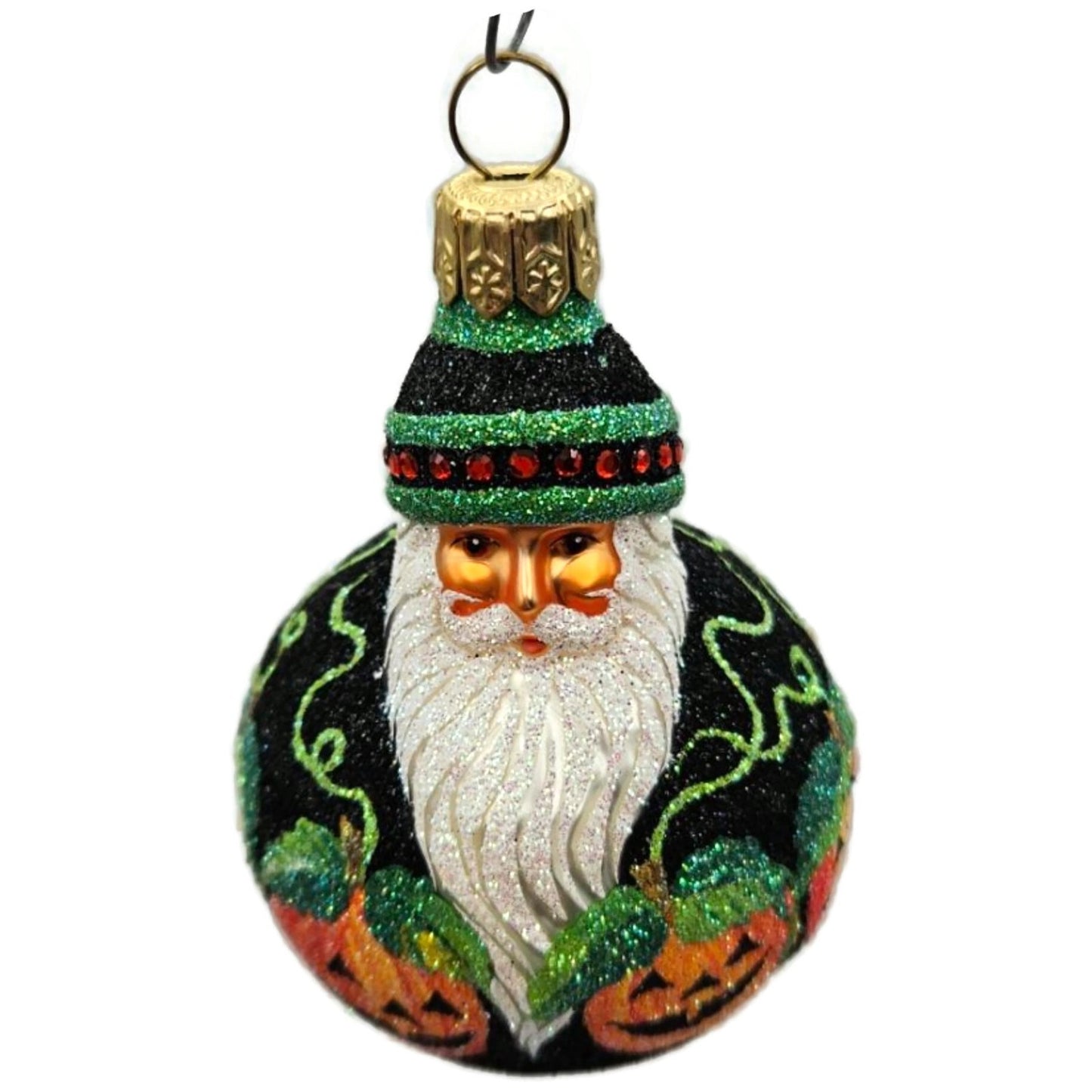 Patricia Breen Mini Hollstrom Santa Jack-o-Lantern Halloween Christmas Ornament
