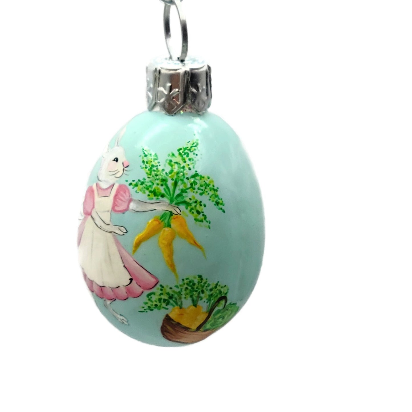 Patricia Breen Miniature Egg Dig Deep Bunny Carrot Basket Easter Ornament 2207
