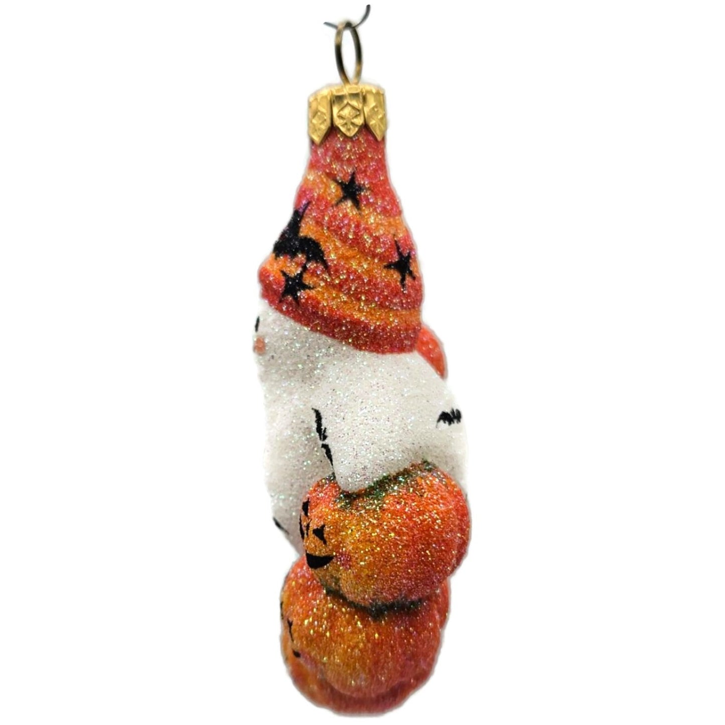 Patricia Breen Jack-o-Wreath Bat Pumpkin Glass Halloween Christmas Ornament 2419