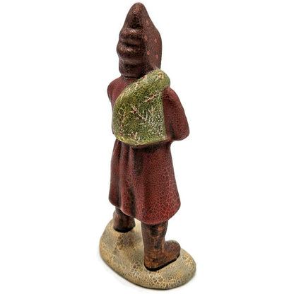 Vaillancourt Striding Belsnickel With Bag Folk Art Chalkware Christmas Figurine