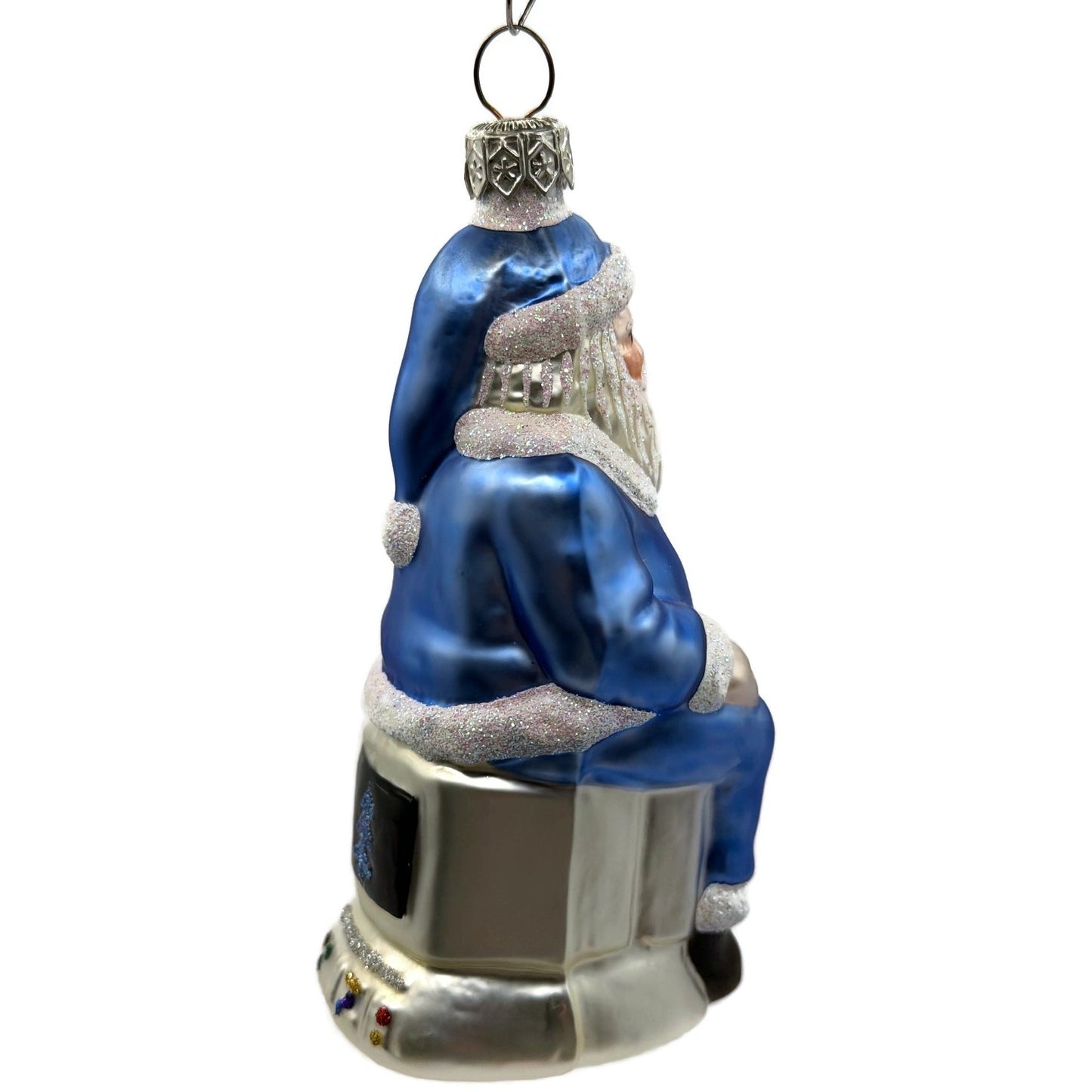 Patricia Breen Cyberspace Santa Sitting On Monitor Christmas Tree Ornament 9711