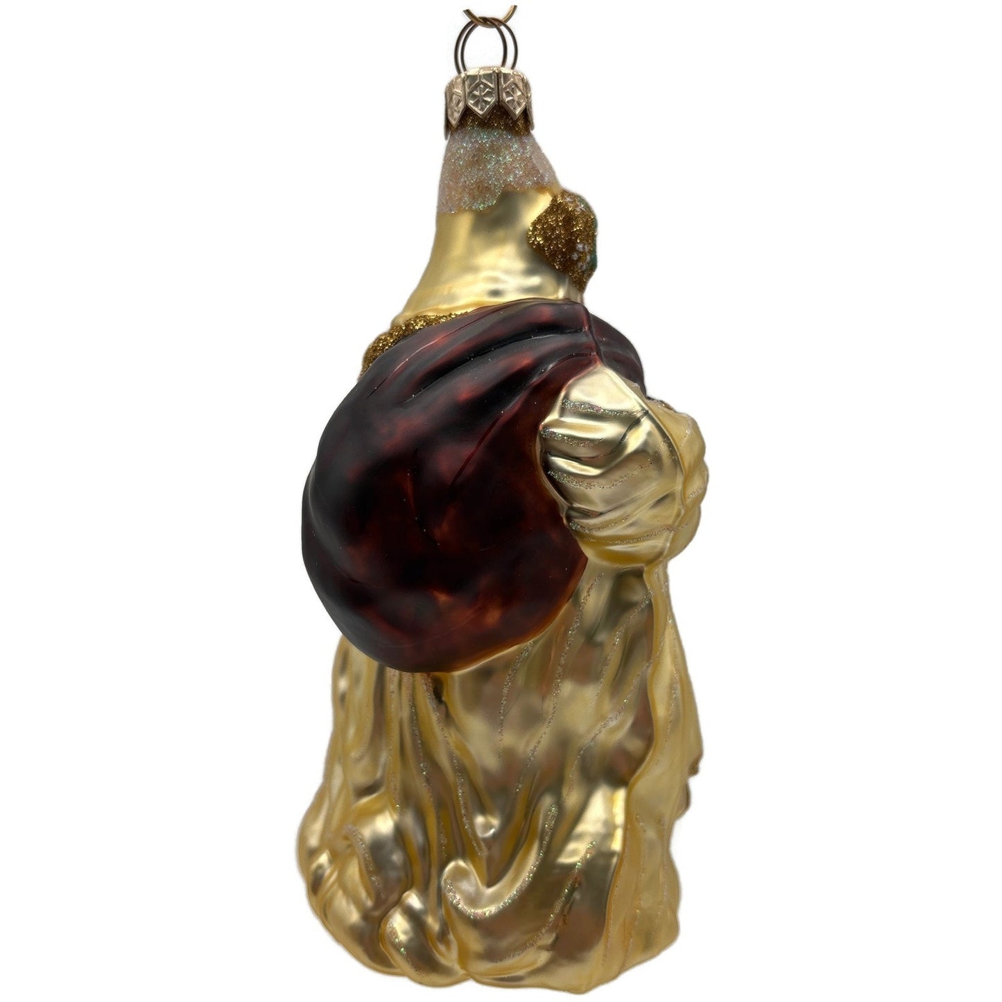 Patricia Breen Van Mourik Santa Claus Gold Brown Fall Christmas Tree Ornament