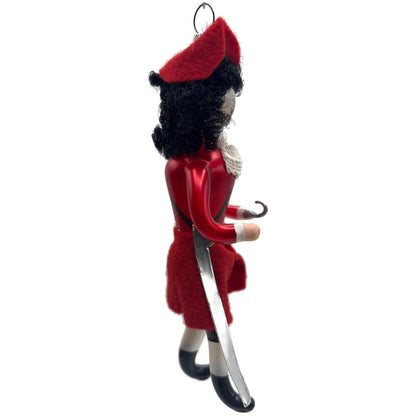 Soffieria De Carlini Captain Hook Italian Red Glass Christmas Tree Ornament