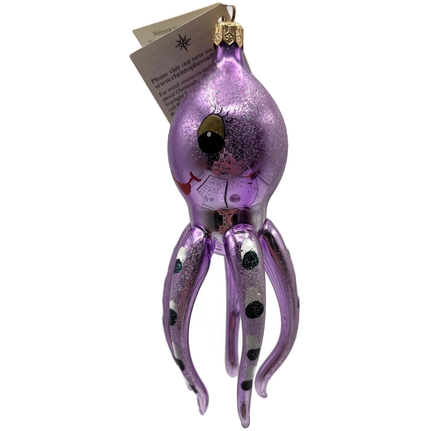 Christopher Radko Maxine Purple Octopus Glass Christmas Ornament 93-240-2
