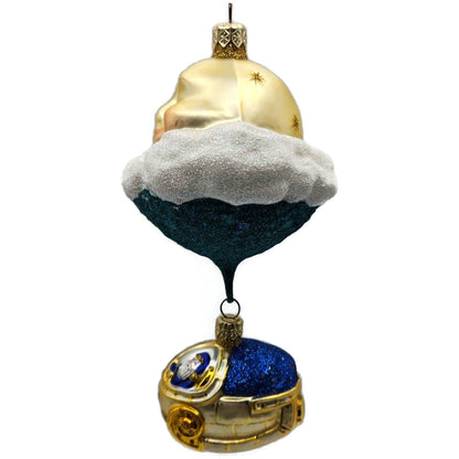 Patricia Breen Santa's Underwater Sleigh Glittered Stars Christmas Ornament 9932