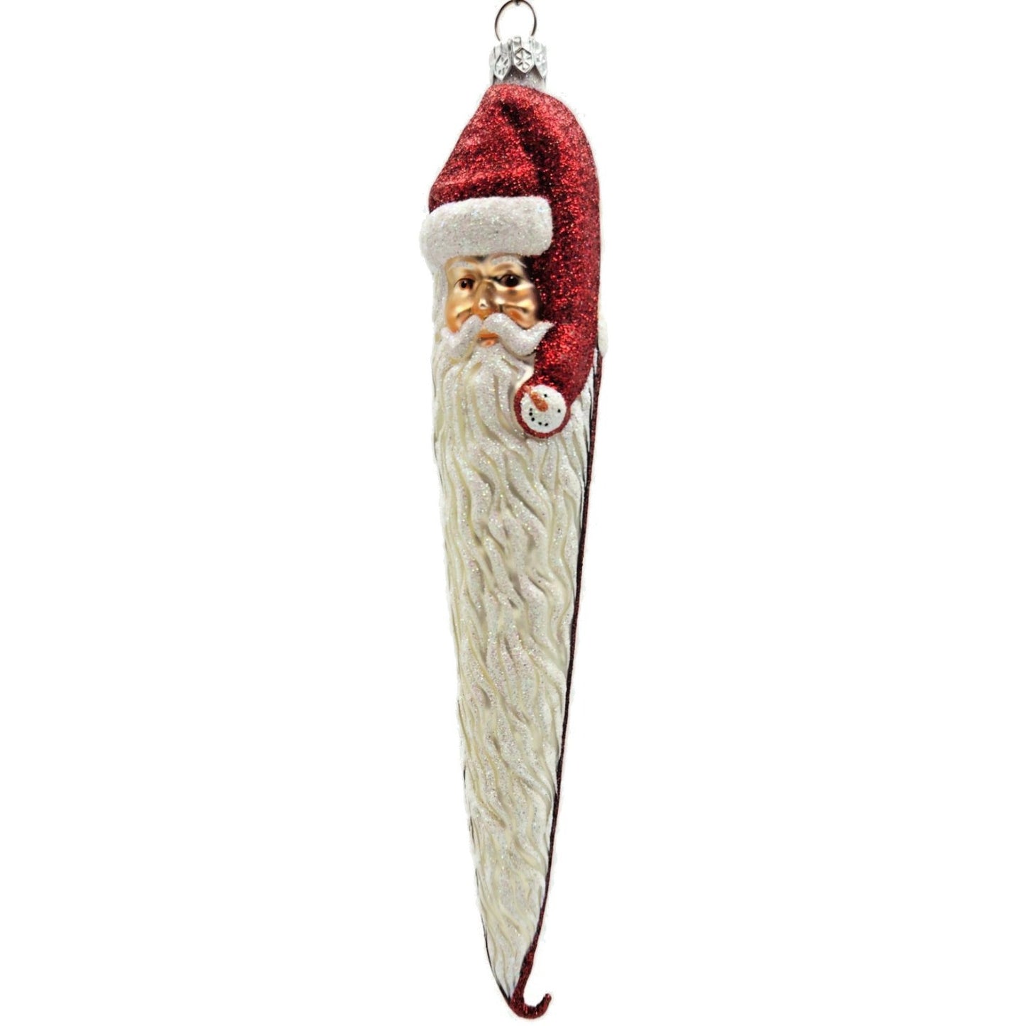 Patricia Breen Bowman Santa Claus Snowfaces Red White Christmas Tree Ornament