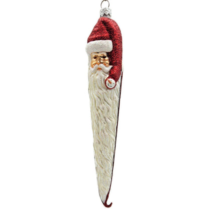 Patricia Breen Bowman Santa Claus Snowfaces Red White Christmas Tree Ornament
