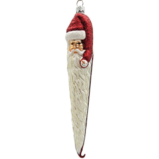 Patricia Breen Bowman Santa Claus Snowfaces Red White Christmas Tree Ornament