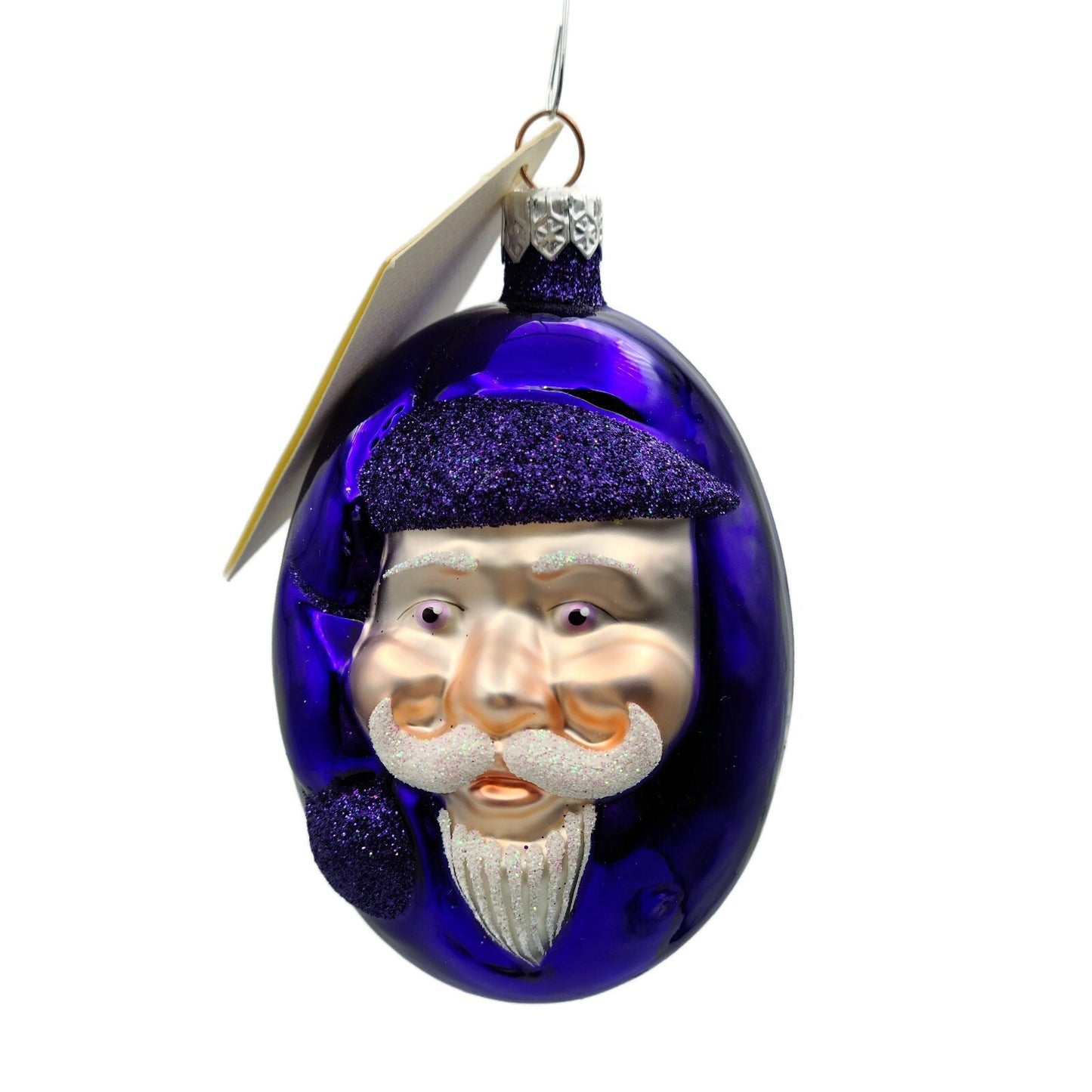 Patricia Breen Jelly Bean Santa Claus Purple Shiny Christmas Tree Ornament