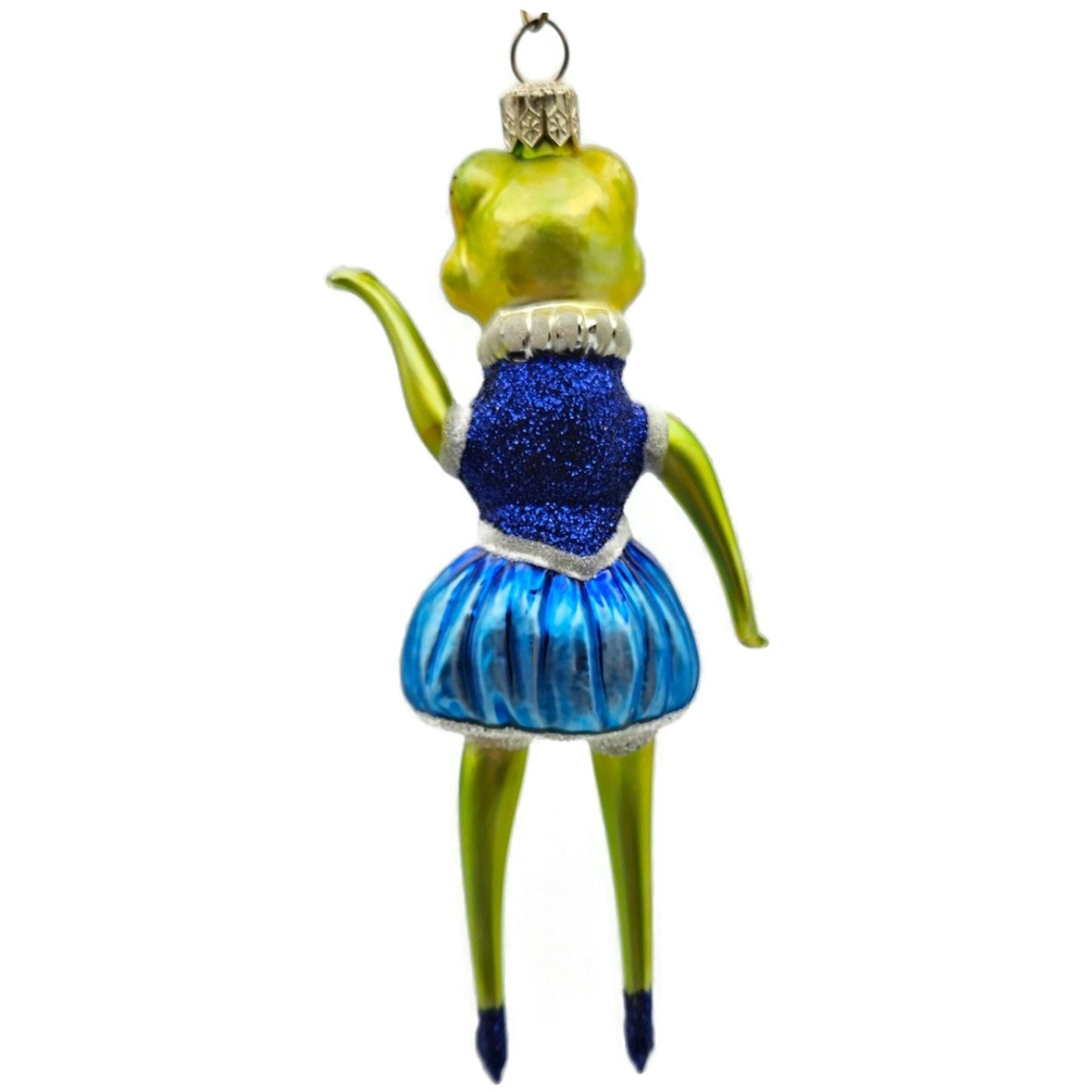 Slavic Treasures Mrs. Happy Hoppy Frog Frolic Halloween Christmas Ornament
