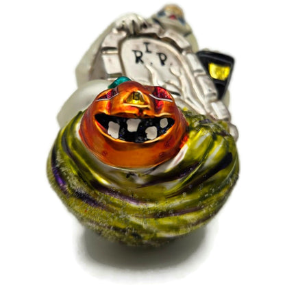 Christopher Radko Fright D Light Ghost Pumpkin Halloween Christmas Tree Ornament