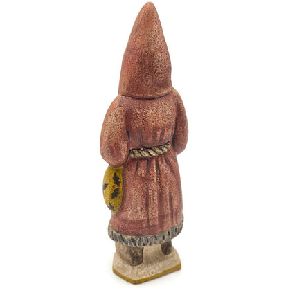 Vaillancourt Vaillancourt Belsnickel with Holly Sack Chalkware Folk Art Figurine