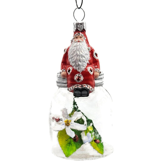 Patricia Breen Menthe Santa Claus Ladybug Flowers Spring Christmas Tree Ornament
