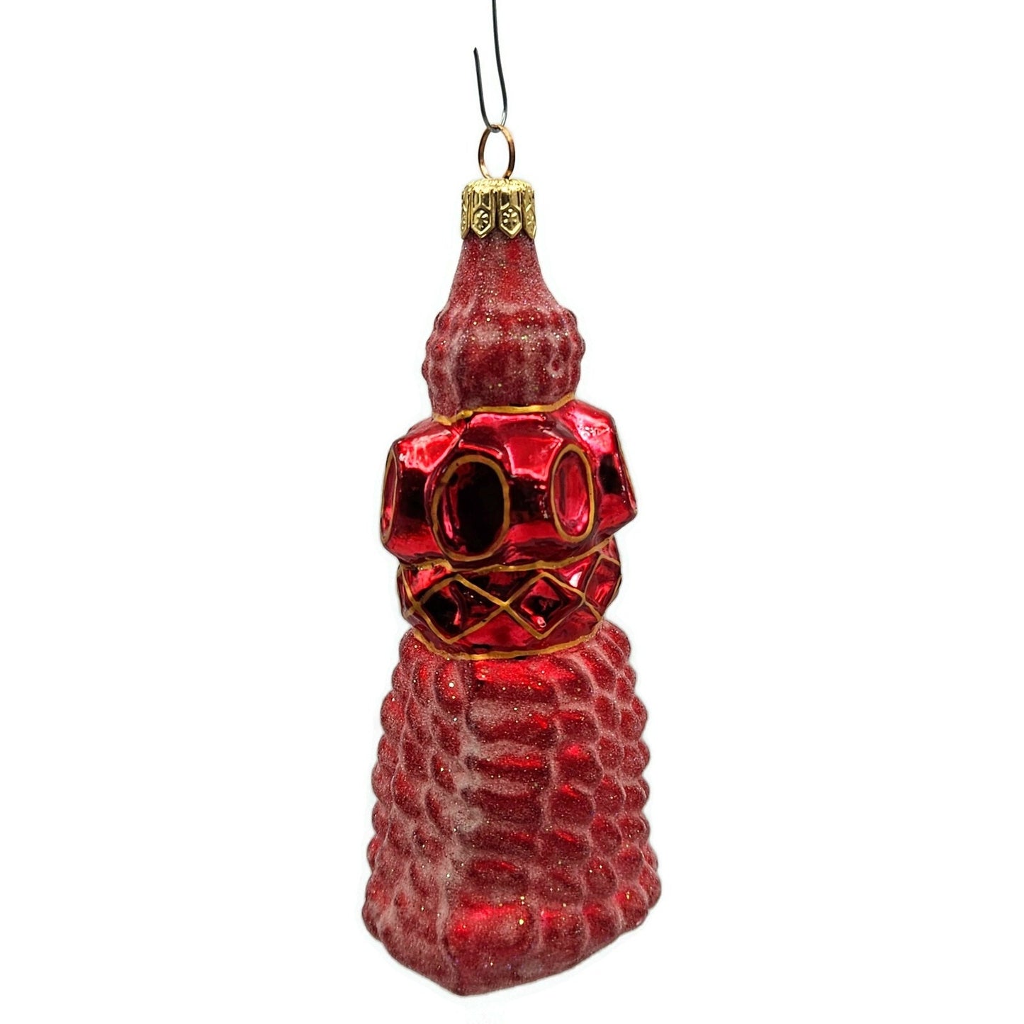 Christopher Radko Fancy Fringe Frosted Ribbed Easter Spring Ornament 96-006-0