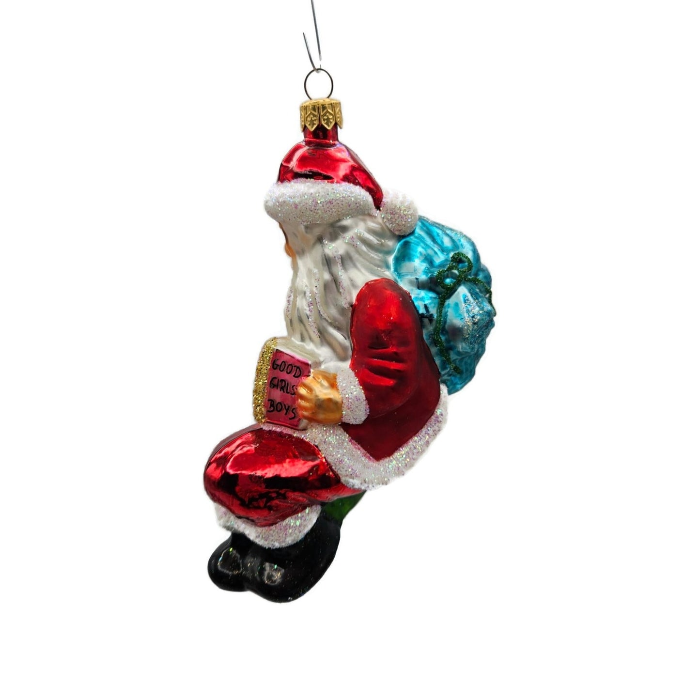 Christopher Radko All Ready To Go Santa Claus Christmas Tree Ornament 97-238-0