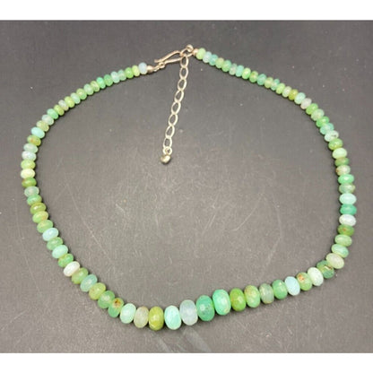 Aqua Rondelle Beaded Necklace Mine Finds By Jay King Chrysoprase Graduated