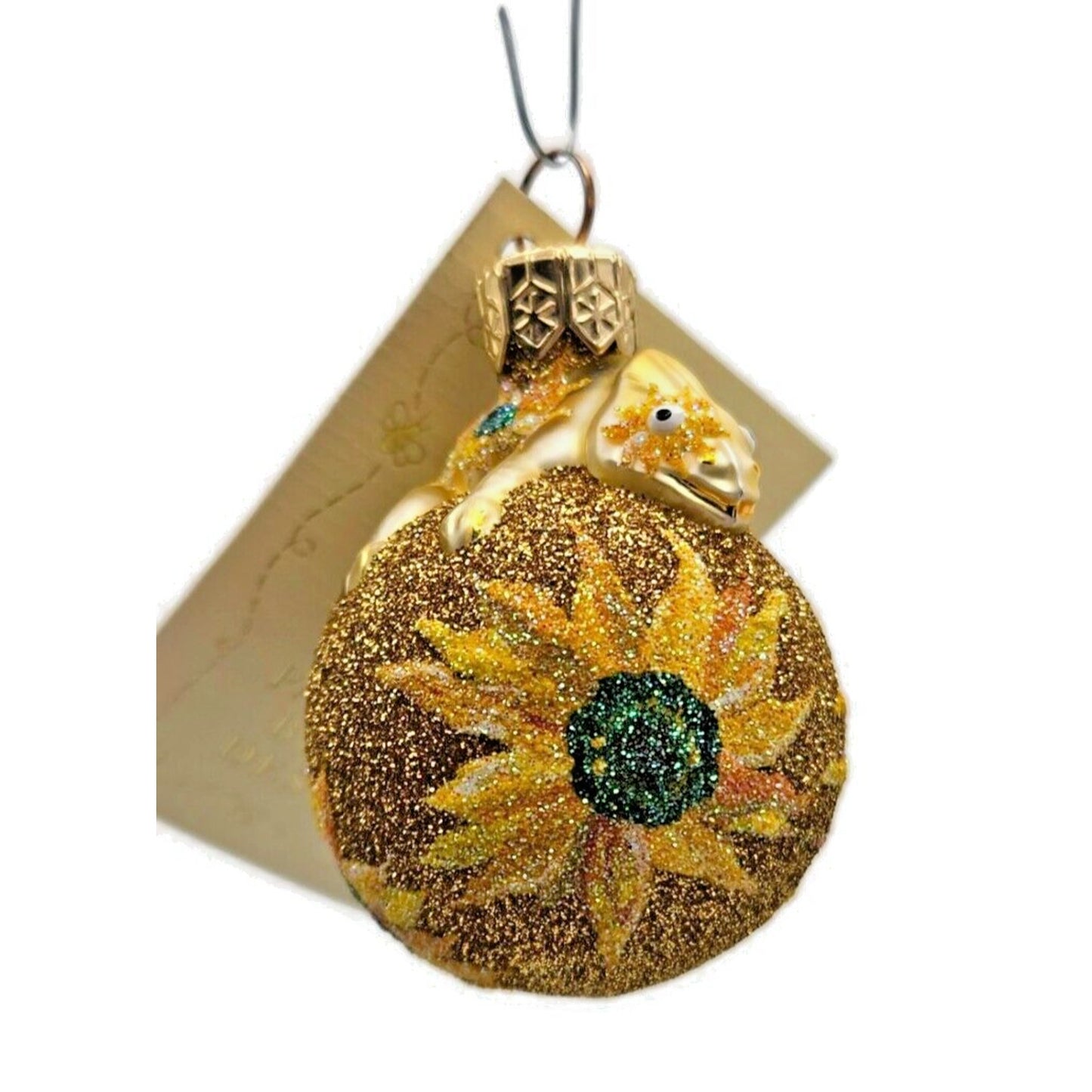Patricia Breen Miniature Chameleon Sunflowers Spring Christmas Ornament 2239