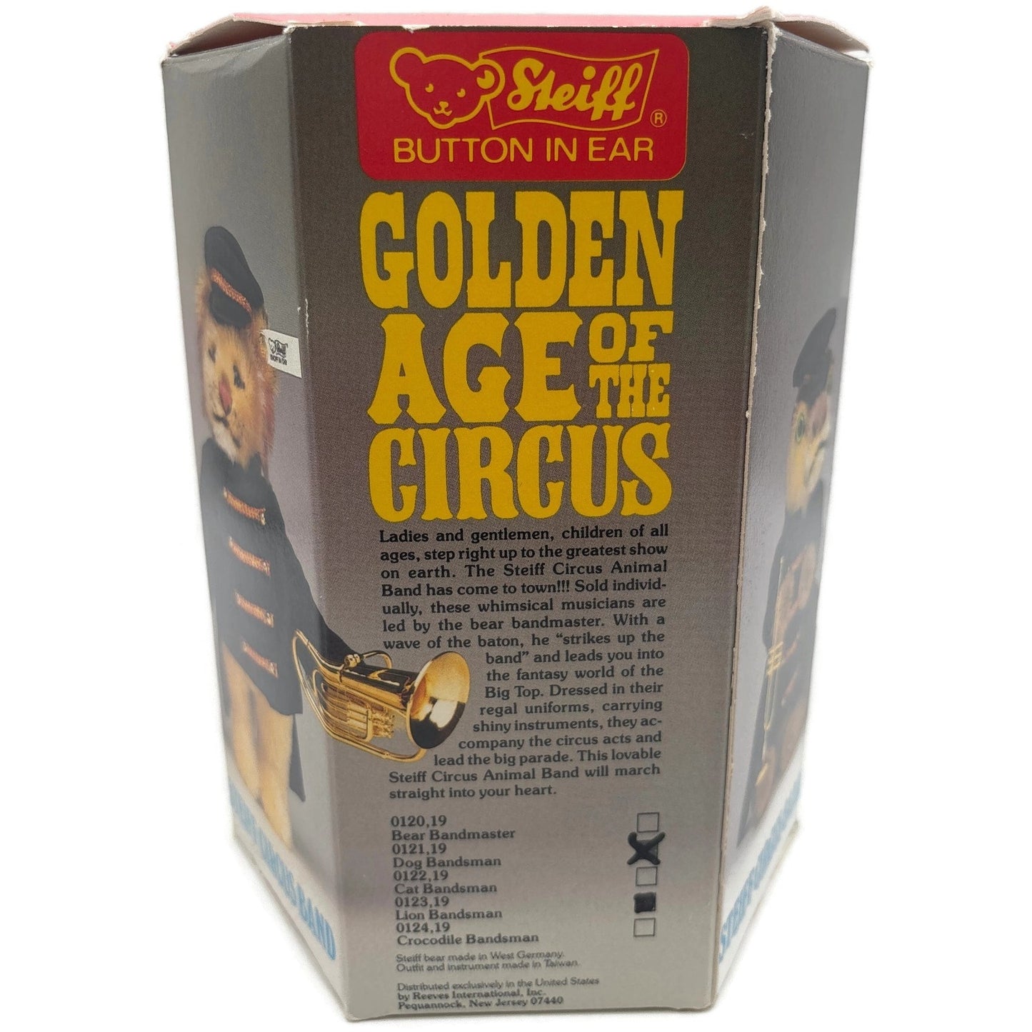 Steiff Golden Age Circus Lion Bandsman Trumpet Teddy Bear Limited Edition Box