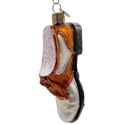 Golf Shoe Ornament Sport Brown Old World Christmas Tree OWC Glass
