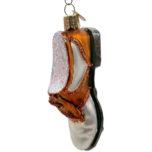 Golf Shoe Ornament Sport Brown Old World Christmas Tree OWC Glass
