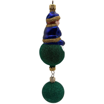 Patricia Breen Jingles The Elf Blue Suit Green Ball Christmas Ornament 9900HCB