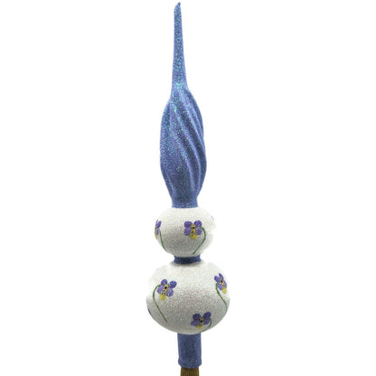 Patricia Breen Miniature Pansy Finial Purple Easter Spring Christmas Tree Topper