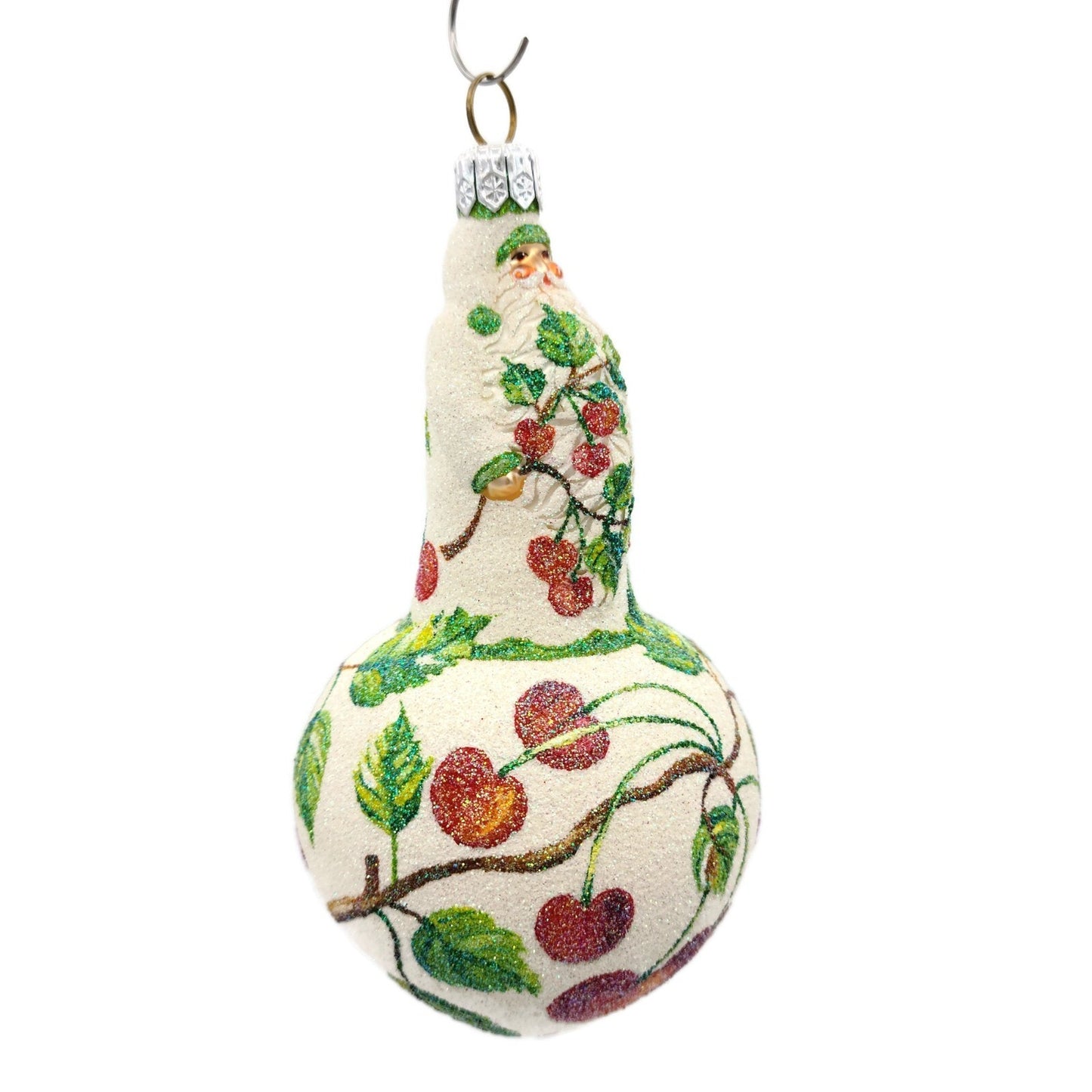 Patricia Breen Spearman Santa Cherries Christmas Spring Holiday Tree Ornament