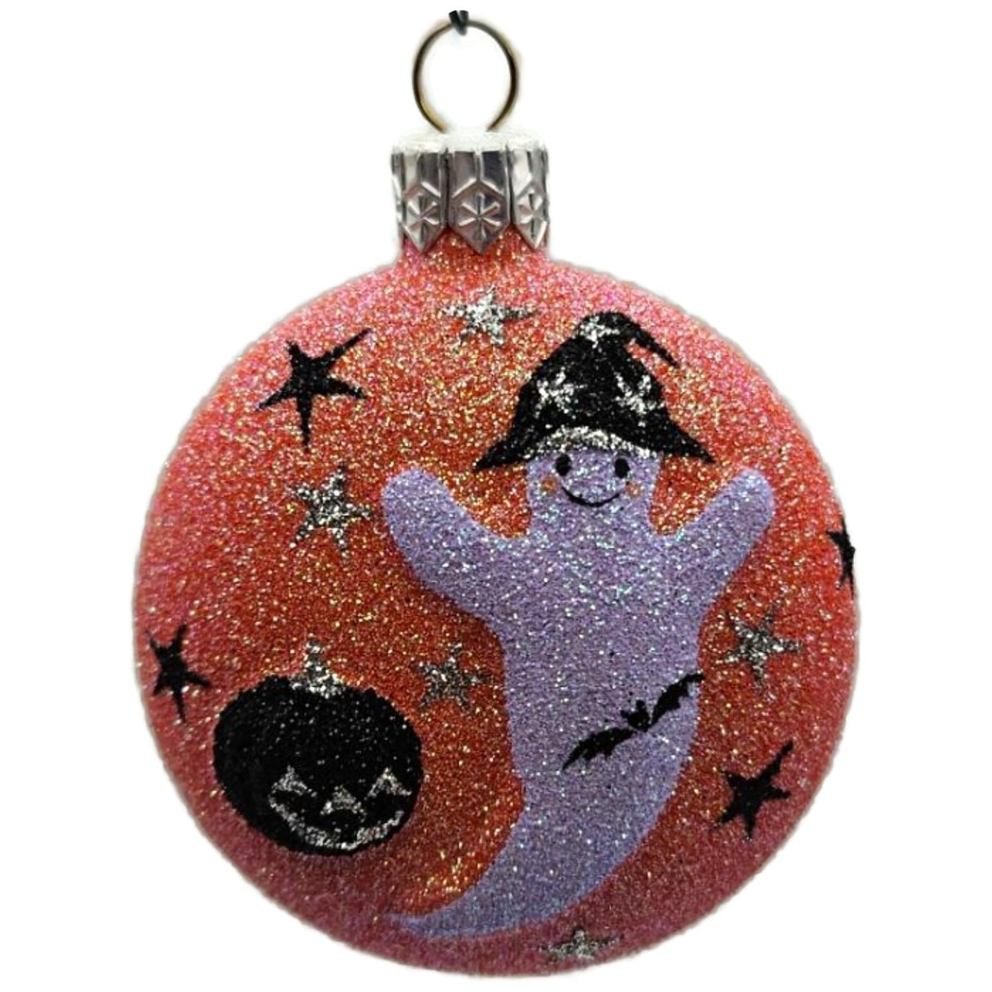 Patricia Breen Halloween Ghostly Medallion Black Pumpkin Star Christmas Ornament